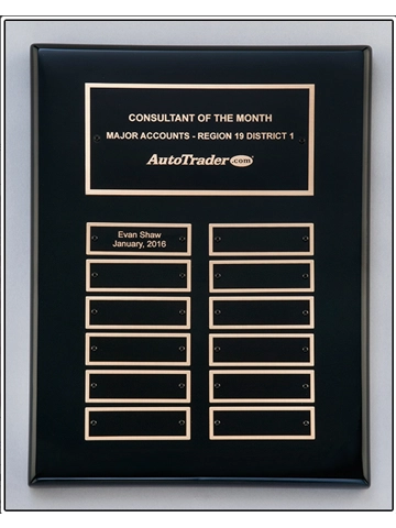 Black Piano Finish Perpetual Plaque #1