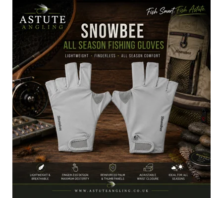 Snowbee All Season Fishing Gloves | Lightweight Fingerless Angling Gloves