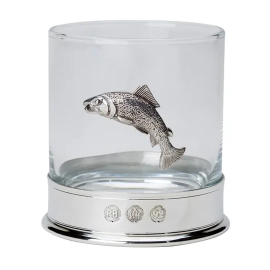 Pewter Salmon Whisky Glass