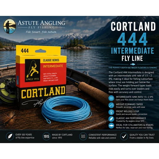 Cortland 444 Ice Blue Intermediate weight forward trout fly fishing line