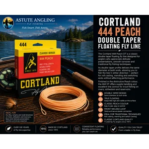 Cortland 444 Peach Double Taper floating trout fly line – classic DT fly fishing line for delicate presentation and line control