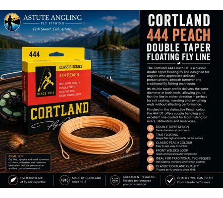 Cortland 444 Peach Double Taper Floating Trout Fly Line