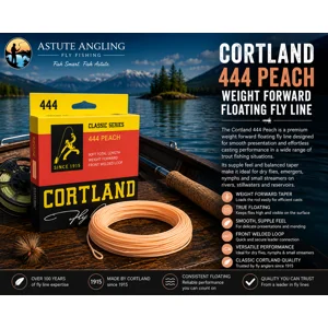 Cortland 444 Peach WF weight forward floating trout fly fishing line