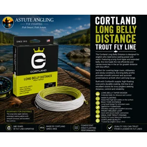 Cortland Long Belly Distance floating trout fly line for long range casting and line control