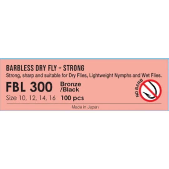 Fario FBL300 Dry Fly Strong Barbless Bronze