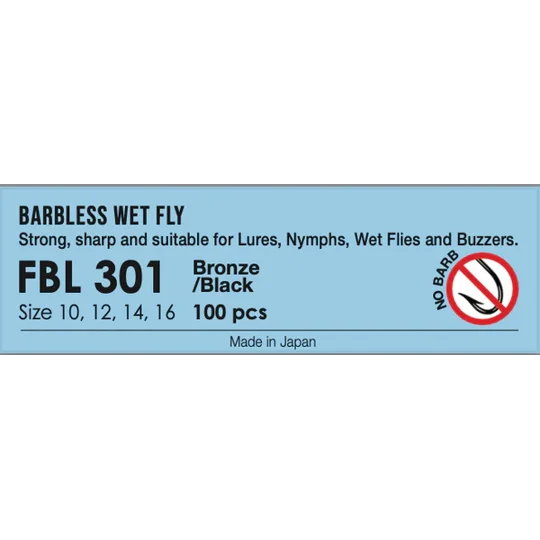 Fario FBL301 Bronze Barbless Fly Tying Hooks