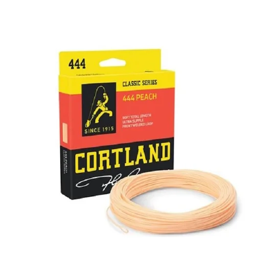 Cortland 444 Peach Double Taper floating trout fly line – classic DT fly fishing line for delicate presentation and line control