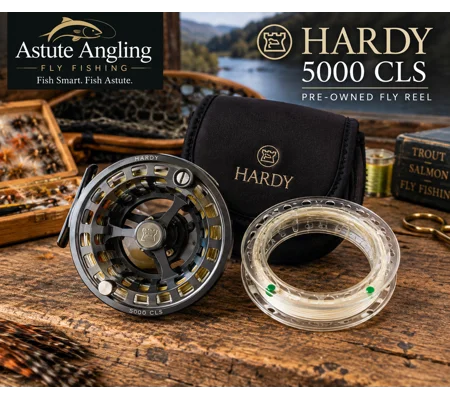 Hardy Ultralite 5000 CLS Fly Reel – Second Hand with Spare Spool & Hardy Case