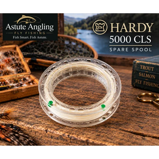 Genuine Hardy 5000 CLS spare cassette fly reel spool with backing