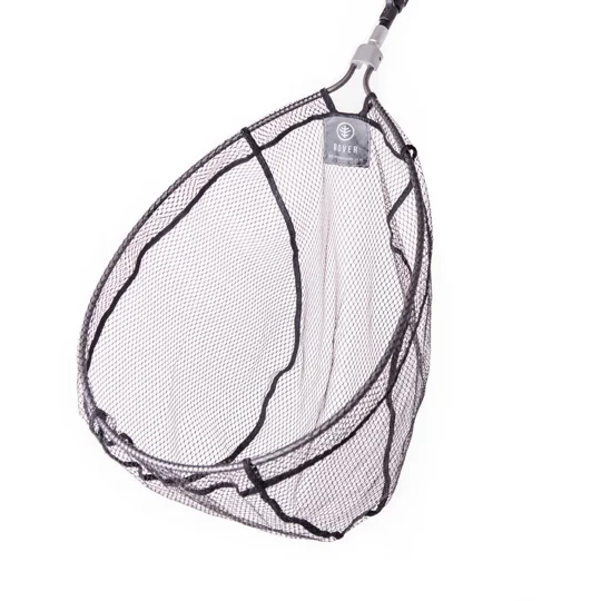 Wychwood Rover landing net with black mesh and dark handle in the Astute Angling Fly Fishing template.