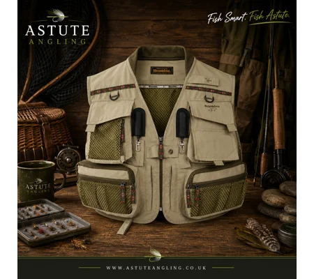 Snowbee Geo Fishing Vest | Lightweight Multi-Pocket Fly Fishing Waistcoat