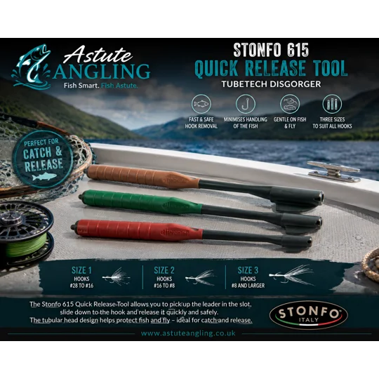 Stonfo 615 Quick Release Tool fly fishing disgorgers in three sizes