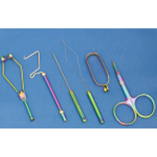 Veniard TC Premium Fly Tying Tool Kit with titanium coated scissors, bobbin holder, hackle pliers and precision fly tying tools