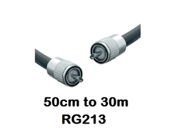 50cm to 30m RG213 Premium Patch Lead - PL259 to PL259