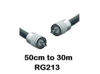 50cm to 30m RG213 Premium Patch Lead - PL259 to PL259 50cm to 30m RG213 Premium Patch Lead - PL259 to PL259