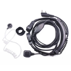 Extendable Throat Microphone Air Tube Earpiece