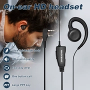 over ear 2 pin type K earpiece and mic