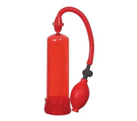 Me You Us Pumped Up Fire Penis Pump Red