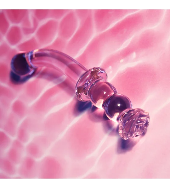 Glaze Glass Rosebud G-Spot Dildo