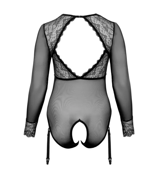 Cottelli Curves Long Sleeved Crotchless Body