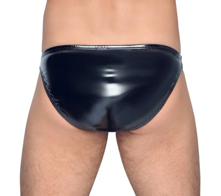 Black Level Vinyl Briefs With Zip Black