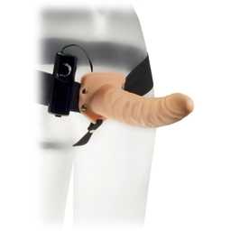 Me You Us The Extender Plus Vibrating Hollow Strap On Flesh