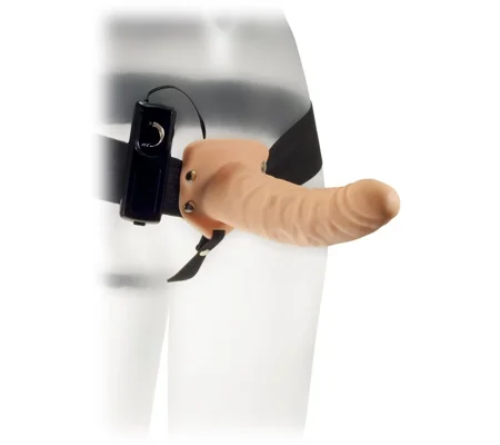 Me You Us The Extender Plus Vibrating Hollow Strap On Flesh
