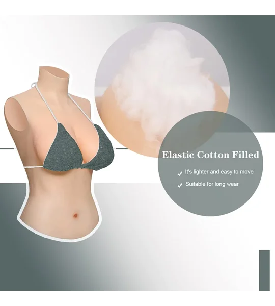 GORGEOVA Half-body Breast Plates Drag Queens Silicone G Cup RRP £133.00