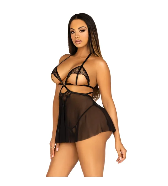 Leg Avenue Open Cup Babydoll And Panty