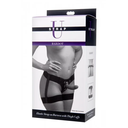Bardot Elastic Strap On Harness With Thigh Cuffs