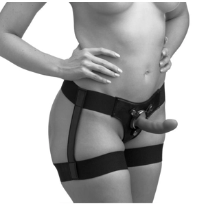 Bardot Elastic Strap On Harness With Thigh Cuffs
