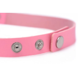 Heart Choker Necklace - Pink