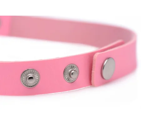 Heart Choker Necklace - Pink