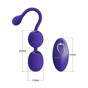 Pretty Love Willie Youth Rechargeable Remote Control Kegel Balls Purple