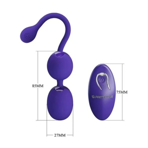 Pretty Love Willie Youth Rechargeable Remote Control Kegel Balls Purple