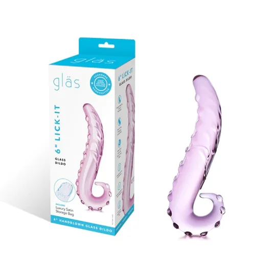 Lick It Glass Dildo (6")