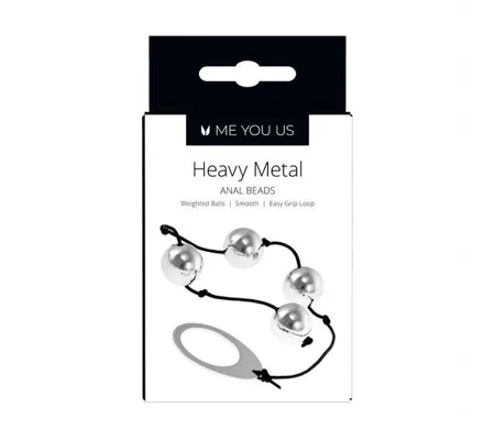 Me You Us Heavy Metal Anal Beads Silver