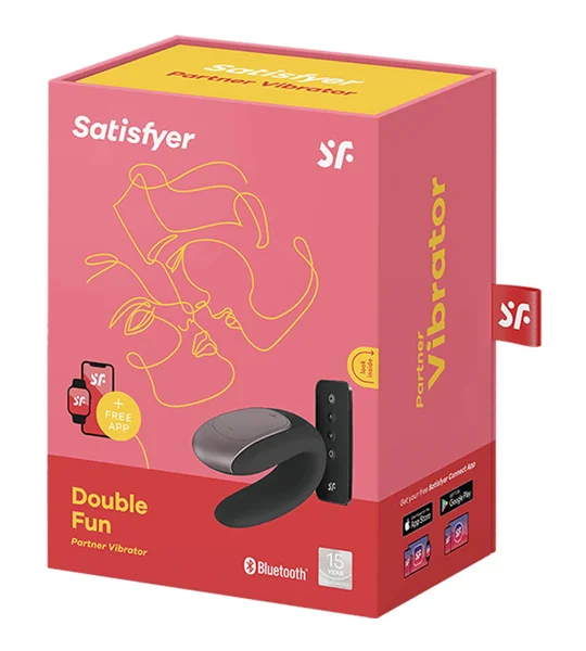 Satisfyer Double Fun Partner Vibrator Black