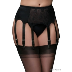 10 Strap Suspender Belt Lace Front Panel