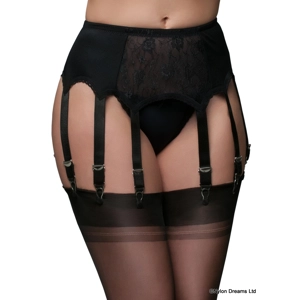 10 Strap Suspender Belt Lace Front Panel