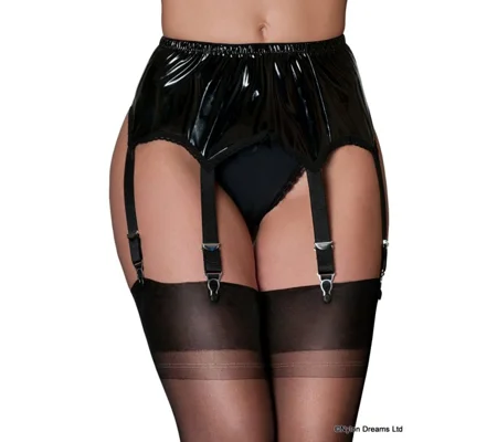 PVC 6 Strap Suspender Belt