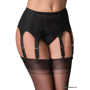 8 Strap Suspender Belt Lace Front Panel