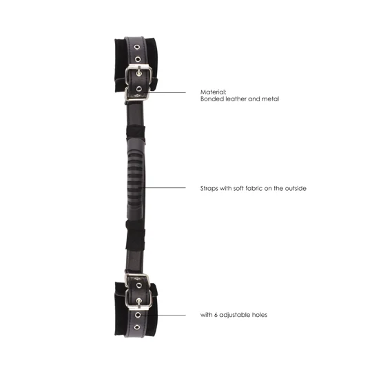 Ouch Bound Leather Handcuffs with Handle