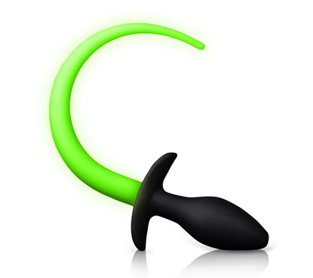 Glow In The Dark Puppy Tail Butt Plug
