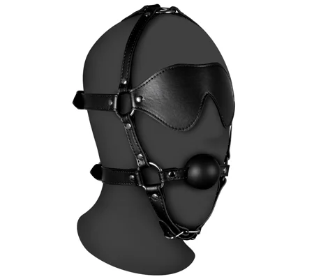 Ouch Xtreme Blindfolded Harness With Solid Ball Gag