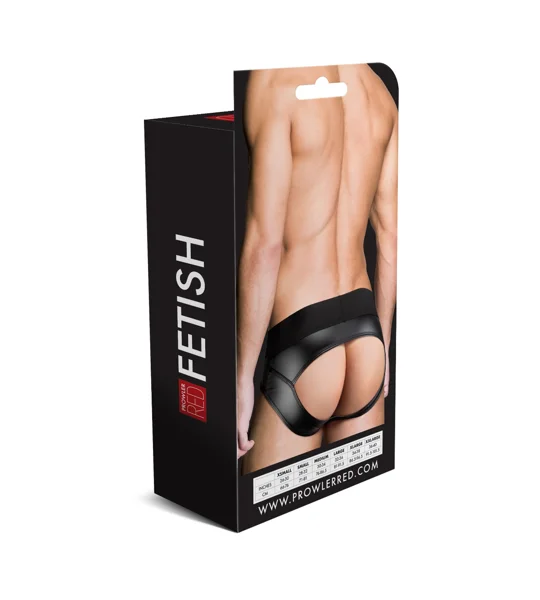 Prowler RED Wetlook Ass-less Brief Black