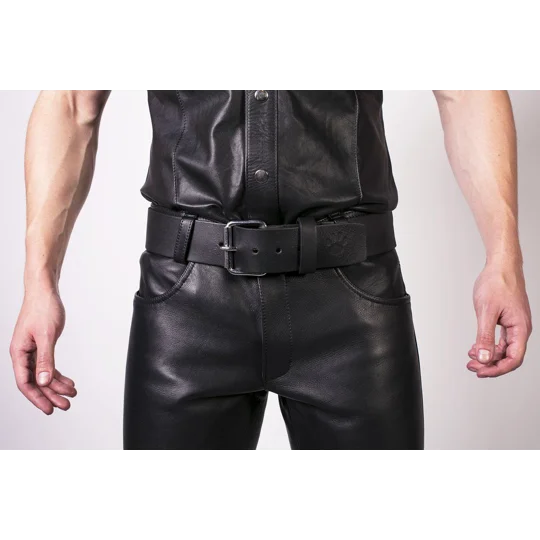 Prowler RED Leather Jeans Black
