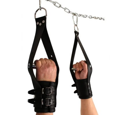 The Red Deluxe Leather Suspension Handcuffs