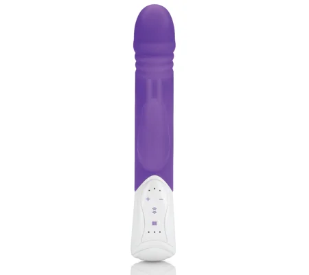 Rabbit Essentials RR Rechargeable Thrusting Rabbit Vibrator Purple
