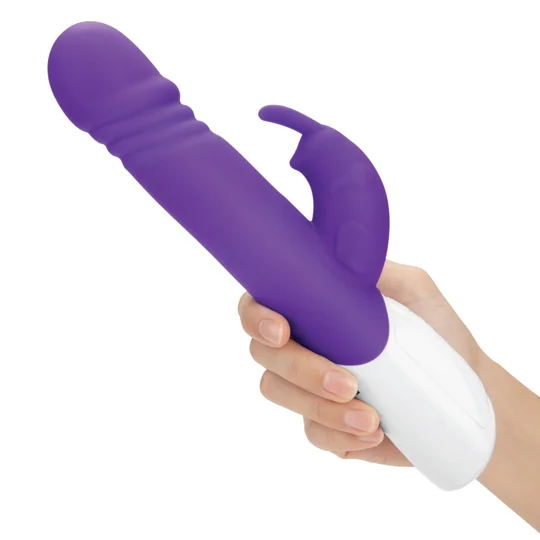Rabbit Essentials RR Rechargeable Thrusting Rabbit Vibrator Purple